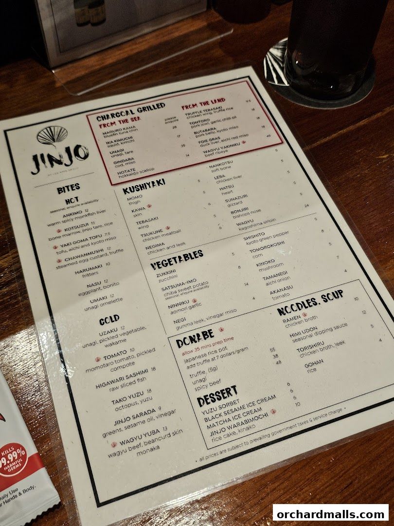 Menu page for Jinjo