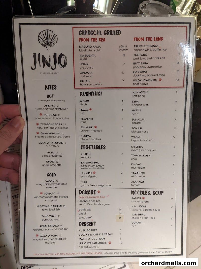 Menu page for Jinjo