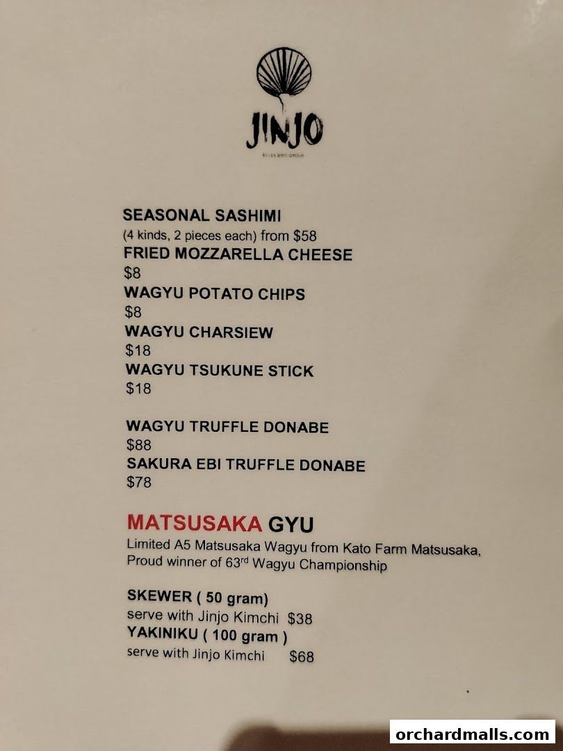 Menu page for Jinjo