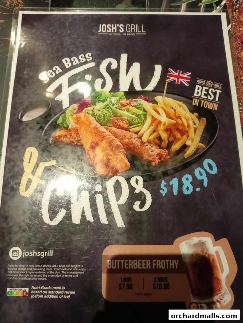 Menu page for Joshs Grill  313  Somerset