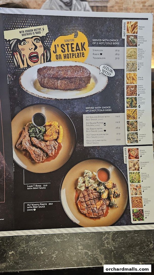 Menu page for Joshs Grill  313  Somerset