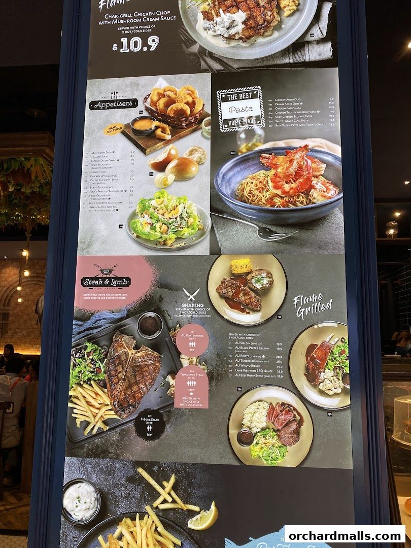 Menu page for Joshs Grill  313  Somerset