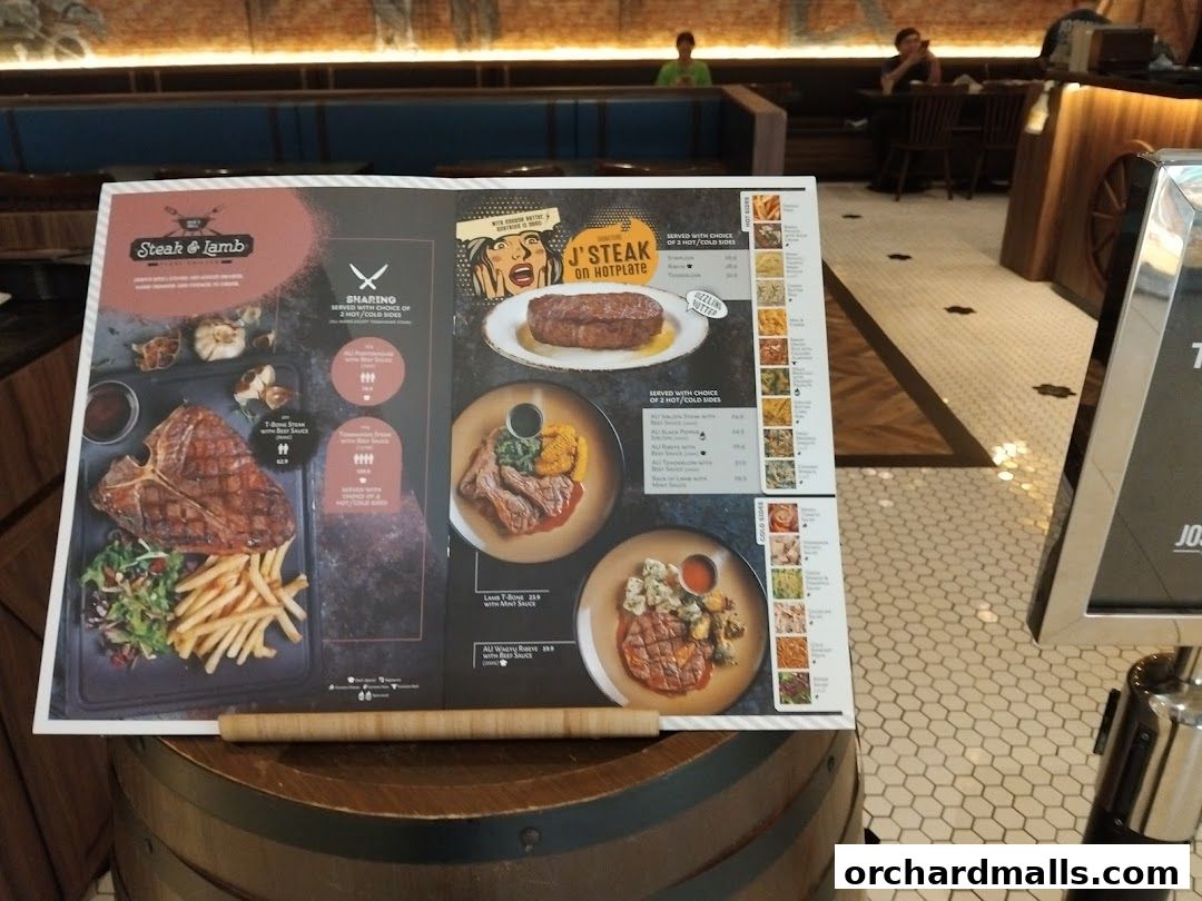 Menu page for Joshs Grill  313  Somerset