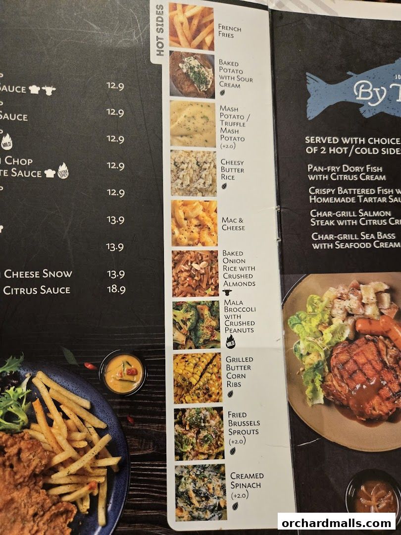 Menu page for Joshs Grill  313  Somerset