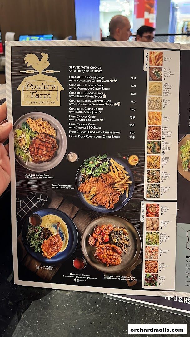 Menu page for Joshs Grill  313  Somerset