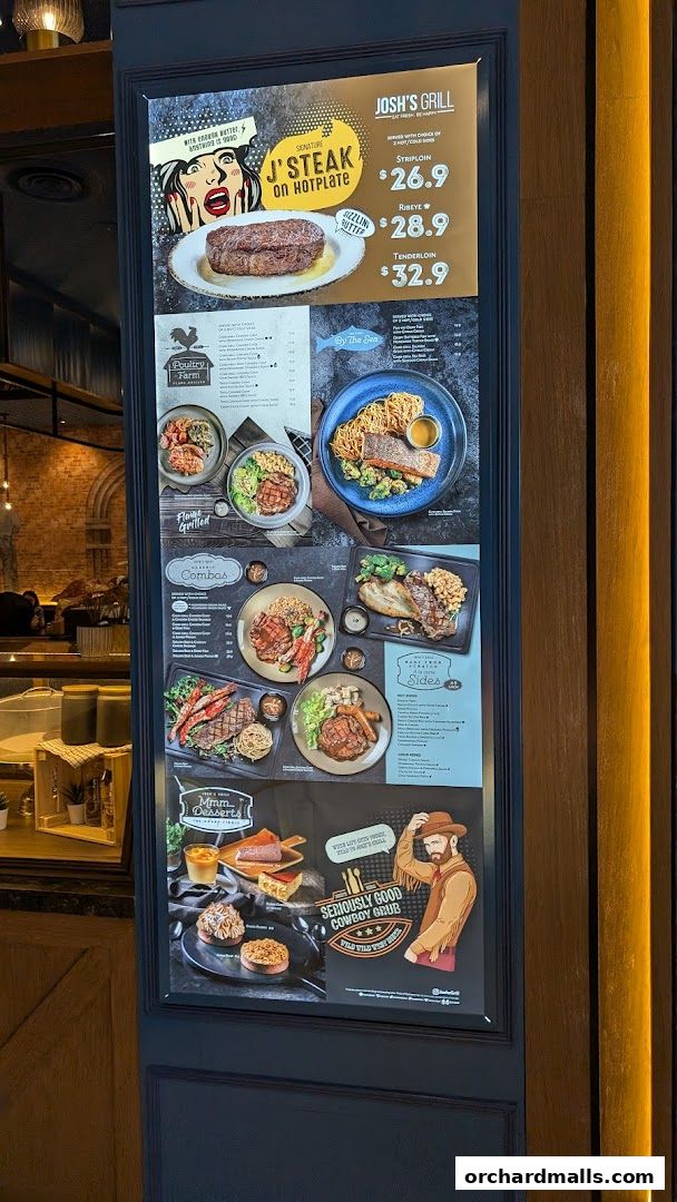 Menu page for Joshs Grill  313  Somerset