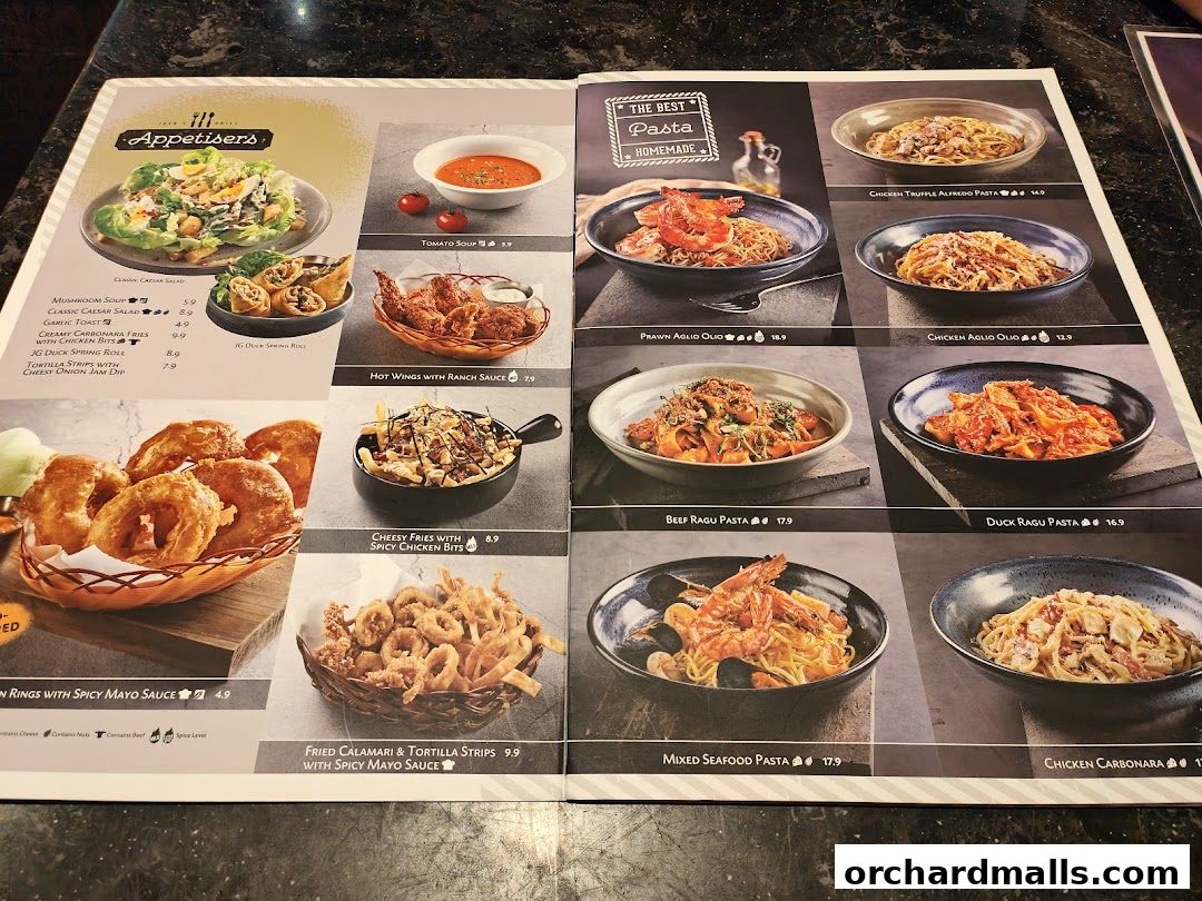 Menu page for Joshs Grill  313  Somerset