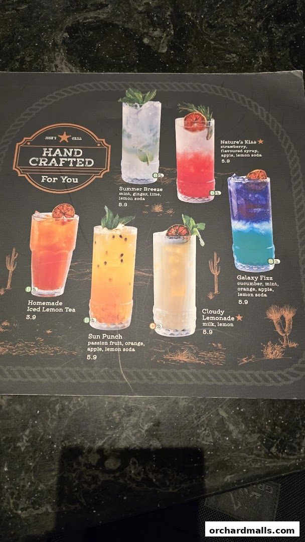 Menu page for Joshs Grill  313  Somerset