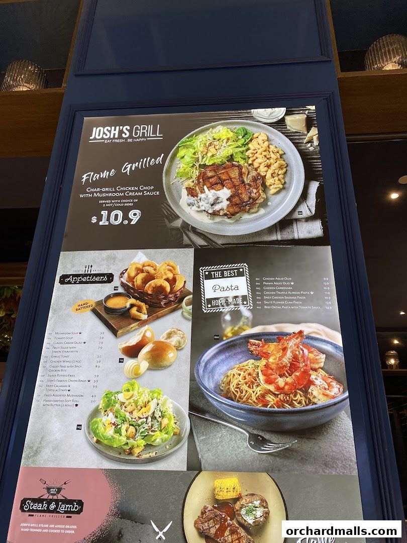 Menu page for Joshs Grill  313  Somerset