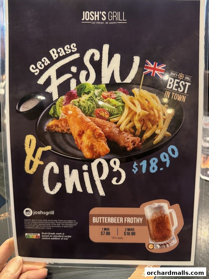 Menu page for Joshs Grill  313  Somerset