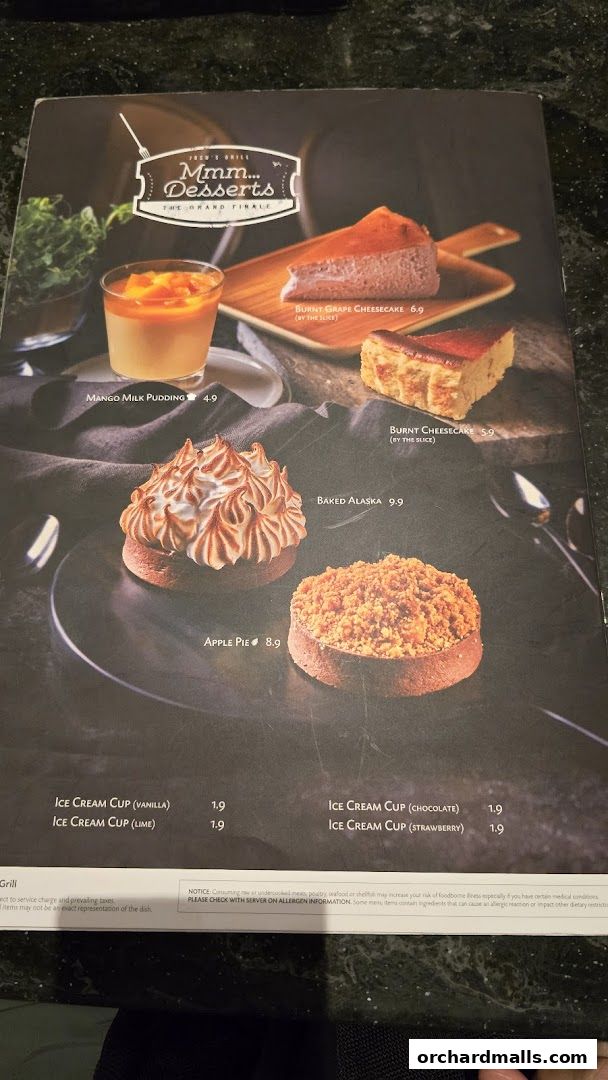 Menu page for Joshs Grill  313  Somerset