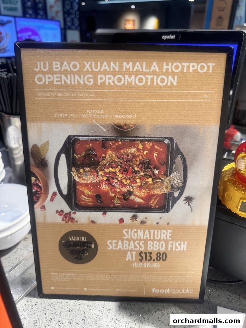 Menu page for Ju Bao Xuan Mala Hotpot
