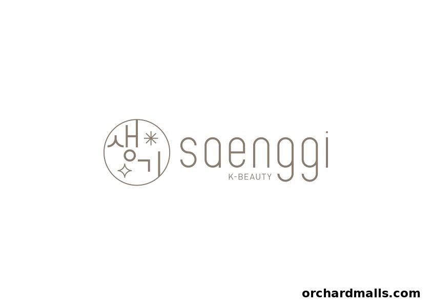 The K-Beauty Saenggi logo features Korean text and the brand name in English.
