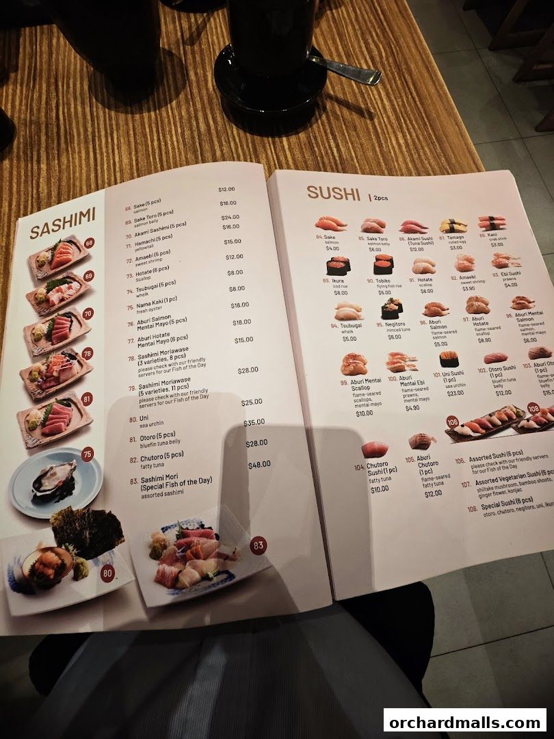 Menu page for Kai Kai Sushi  Grill by Teppei