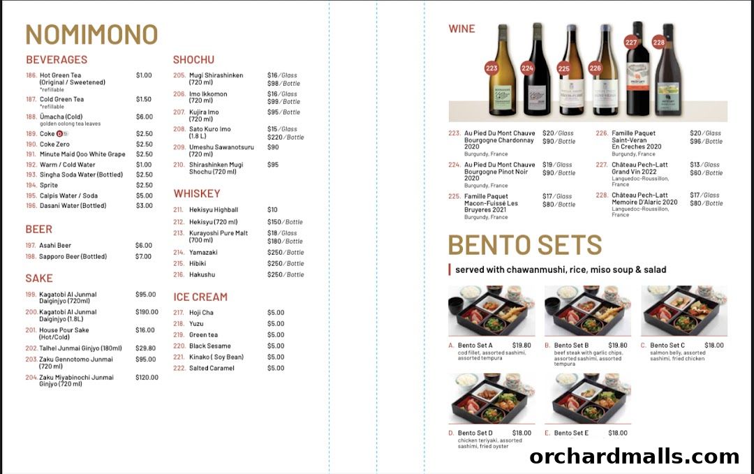 Menu page for Kai Kai Sushi  Grill by Teppei