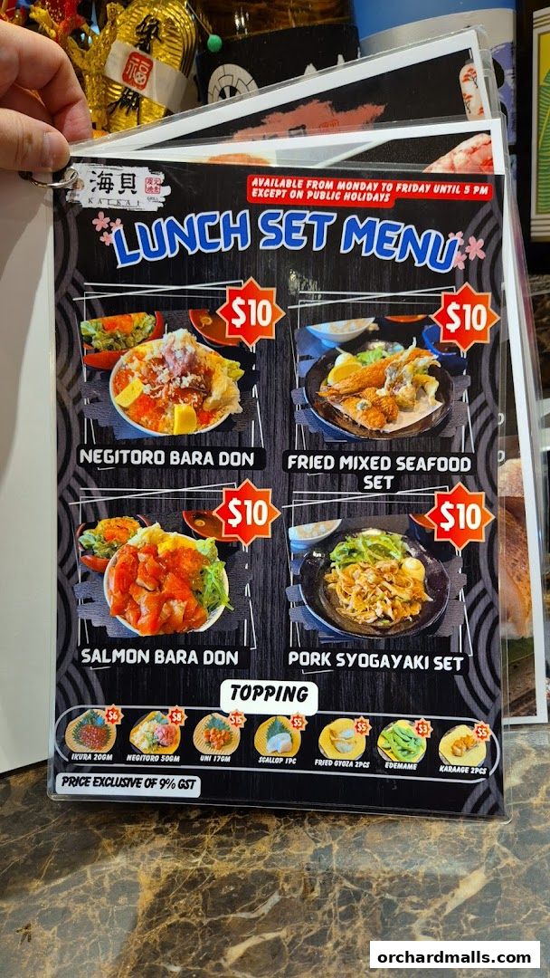 Menu page for Kai Kai Sushi  Grill by Teppei