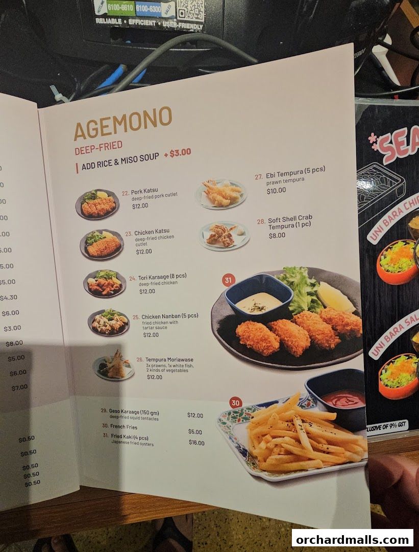 Menu page for Kai Kai Sushi  Grill by Teppei