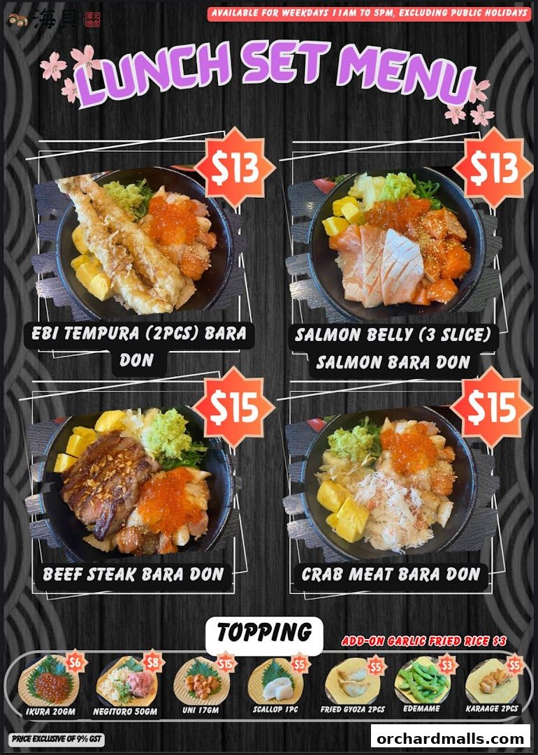 Menu page for Kai Kai Sushi  Grill by Teppei