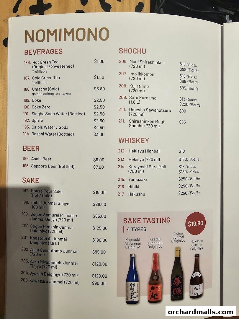 Menu page for Kai Kai Sushi  Grill by Teppei