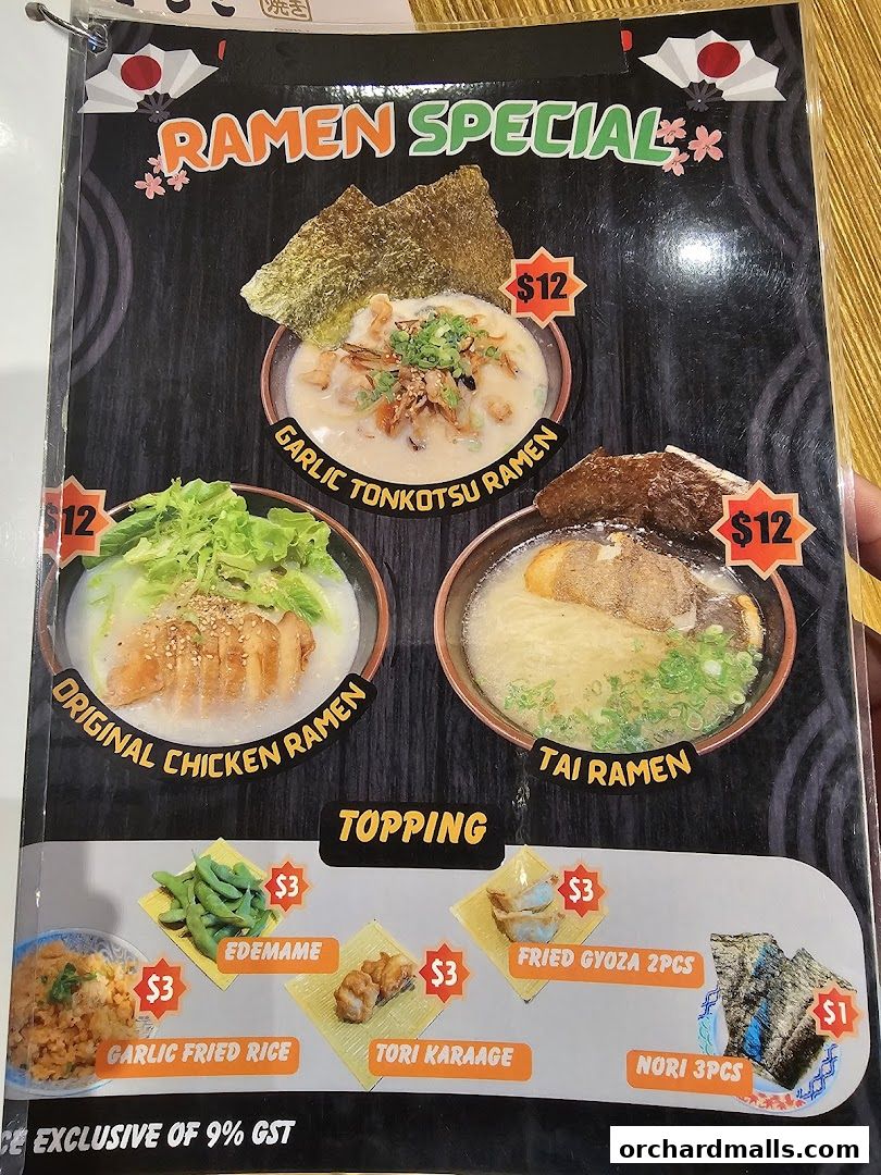 Menu page for Kai Kai Sushi  Grill by Teppei