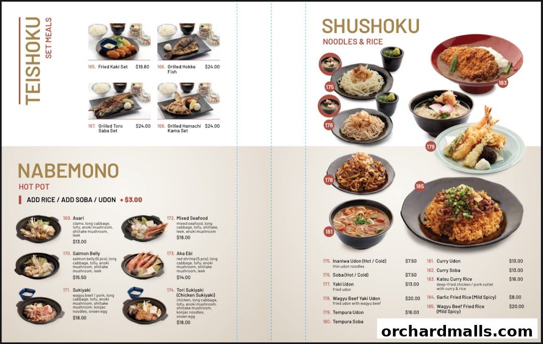 Menu page for Kai Kai Sushi  Grill by Teppei