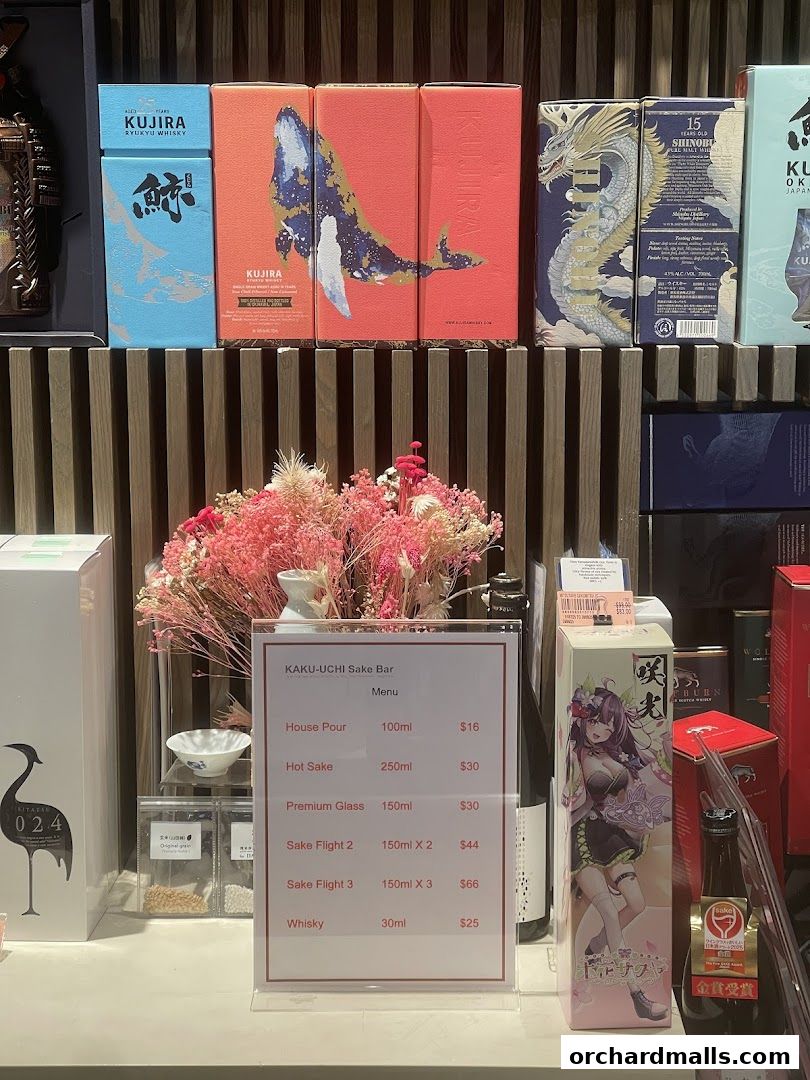 Menu page for Kaku-Uchi Sake Bar Isetan Scotts
