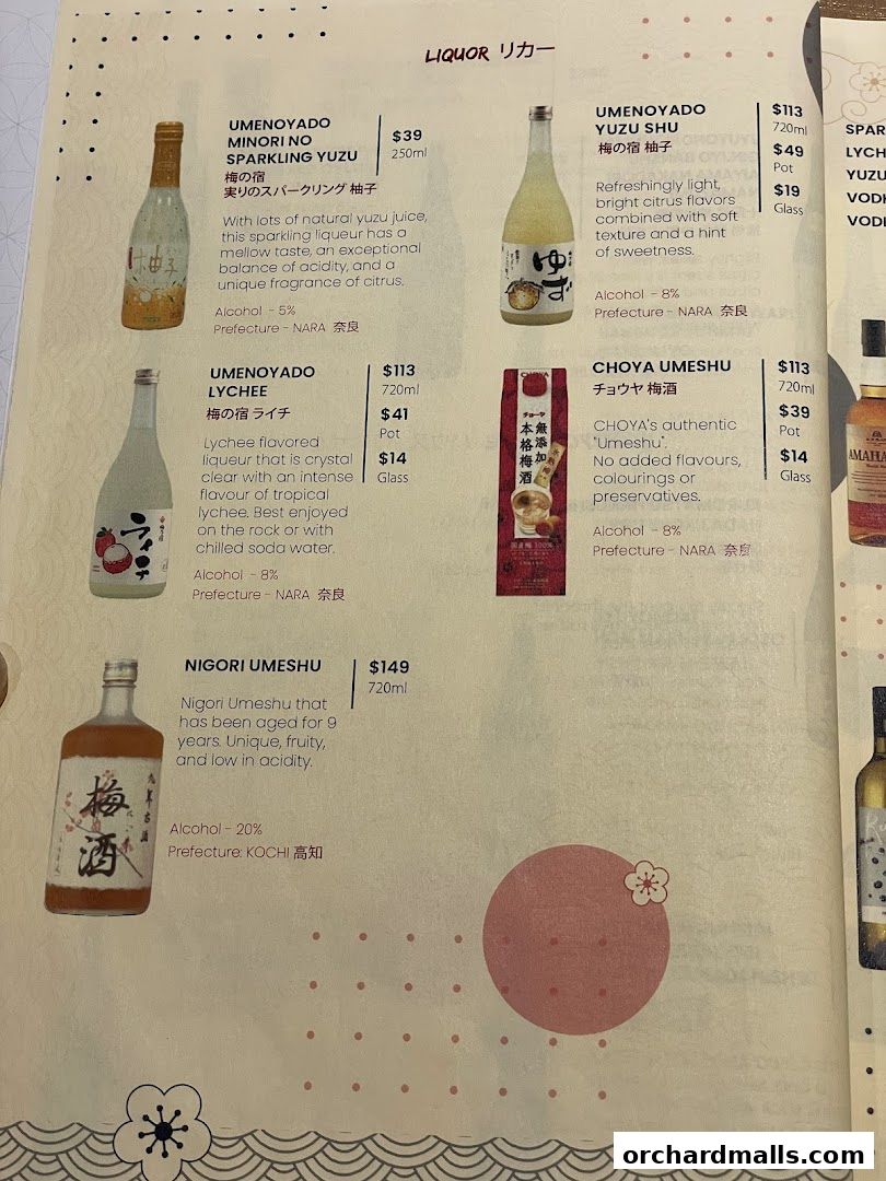 Menu page for Kakushin