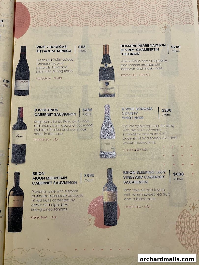 Menu page for Kakushin