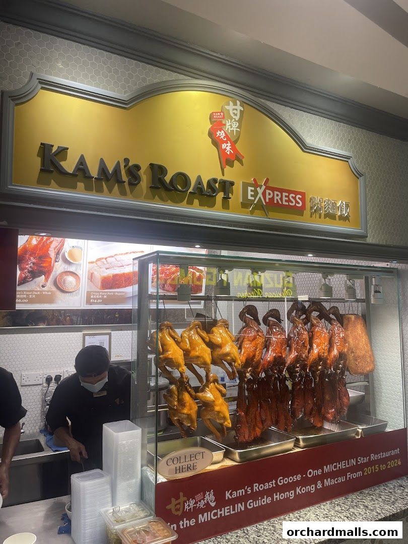 A display of roasted ducks and chickens at Kam's Roast Express, a Michelin-starred restaurant.