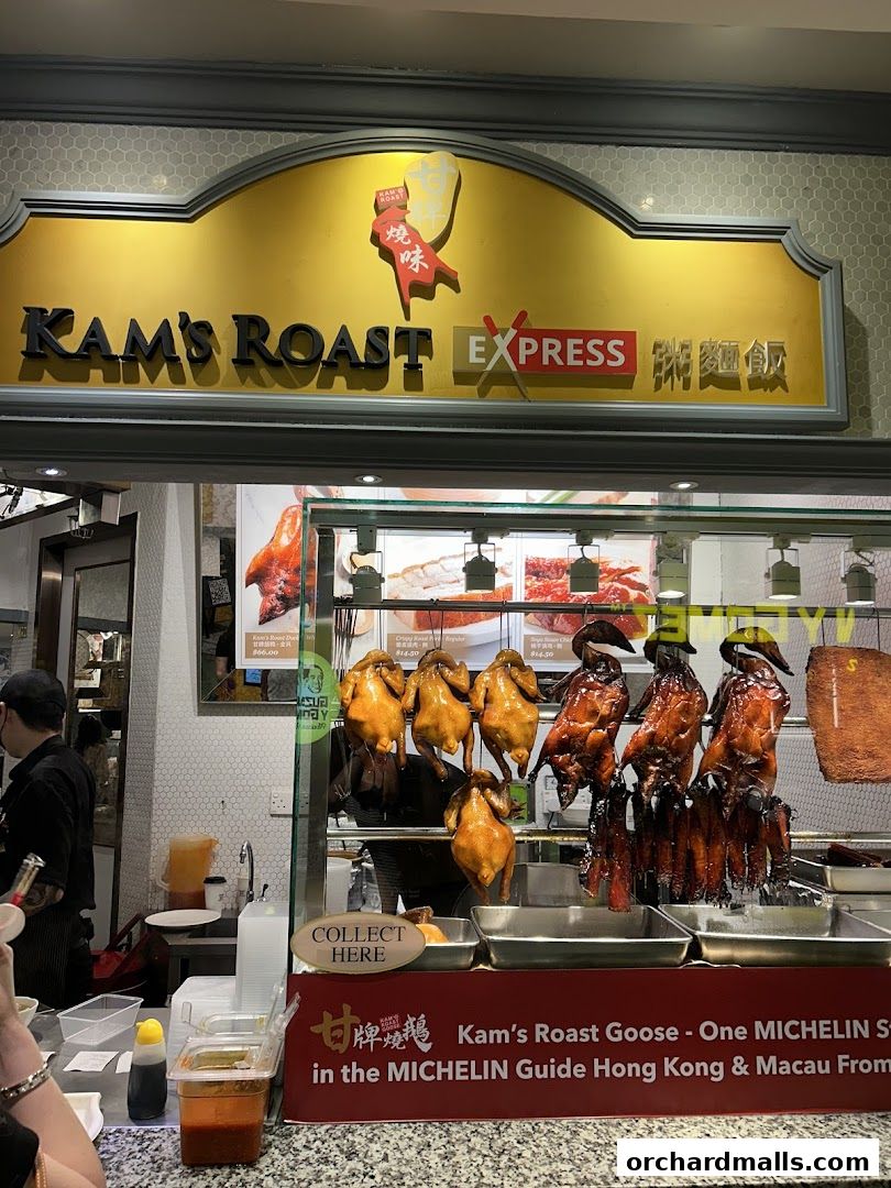A display of roasted meats, including ducks and chickens, at Kam's Roast Express.