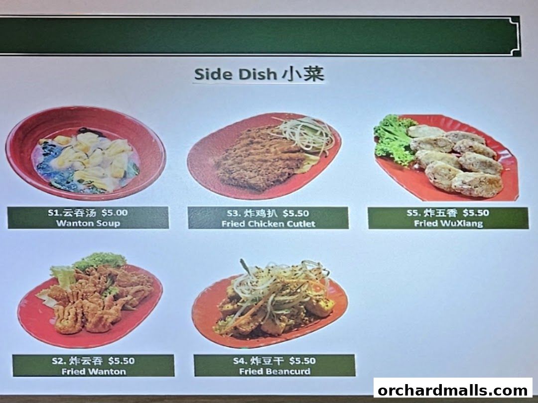 Menu page for Kang Su Vegetarian  Far East Plaza