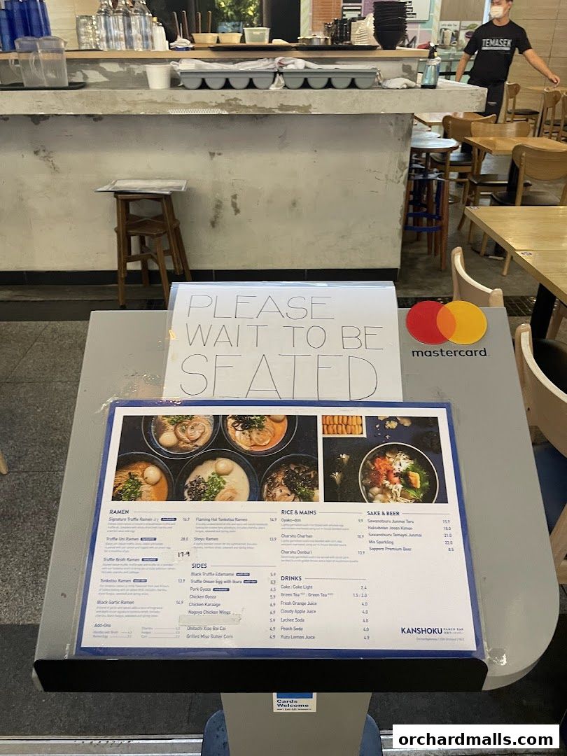 Menu page for Kanshoku Ramen Bar