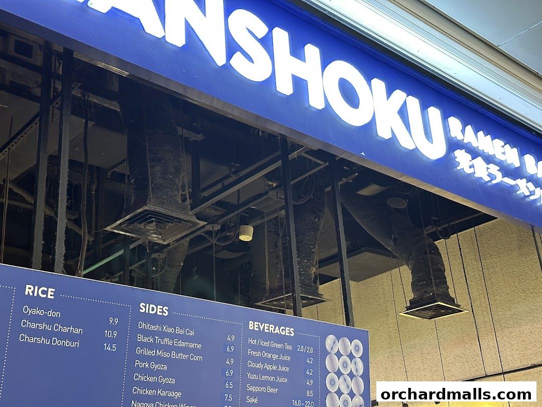 Menu page for Kanshoku Ramen Bar