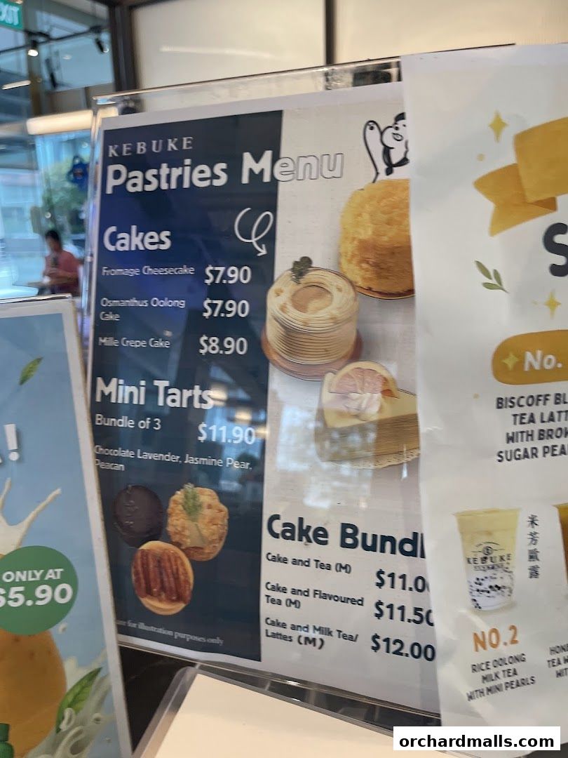 Menu page for KEBUKE  Taste Orchard