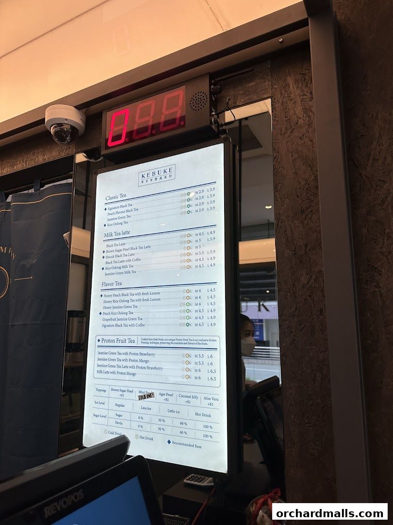 Menu page for KEBUKE  Taste Orchard