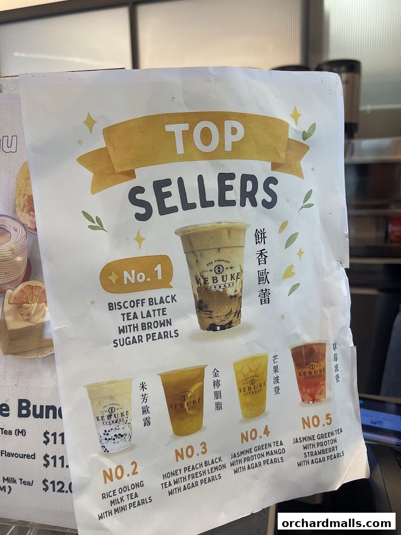 Menu page for KEBUKE  Taste Orchard