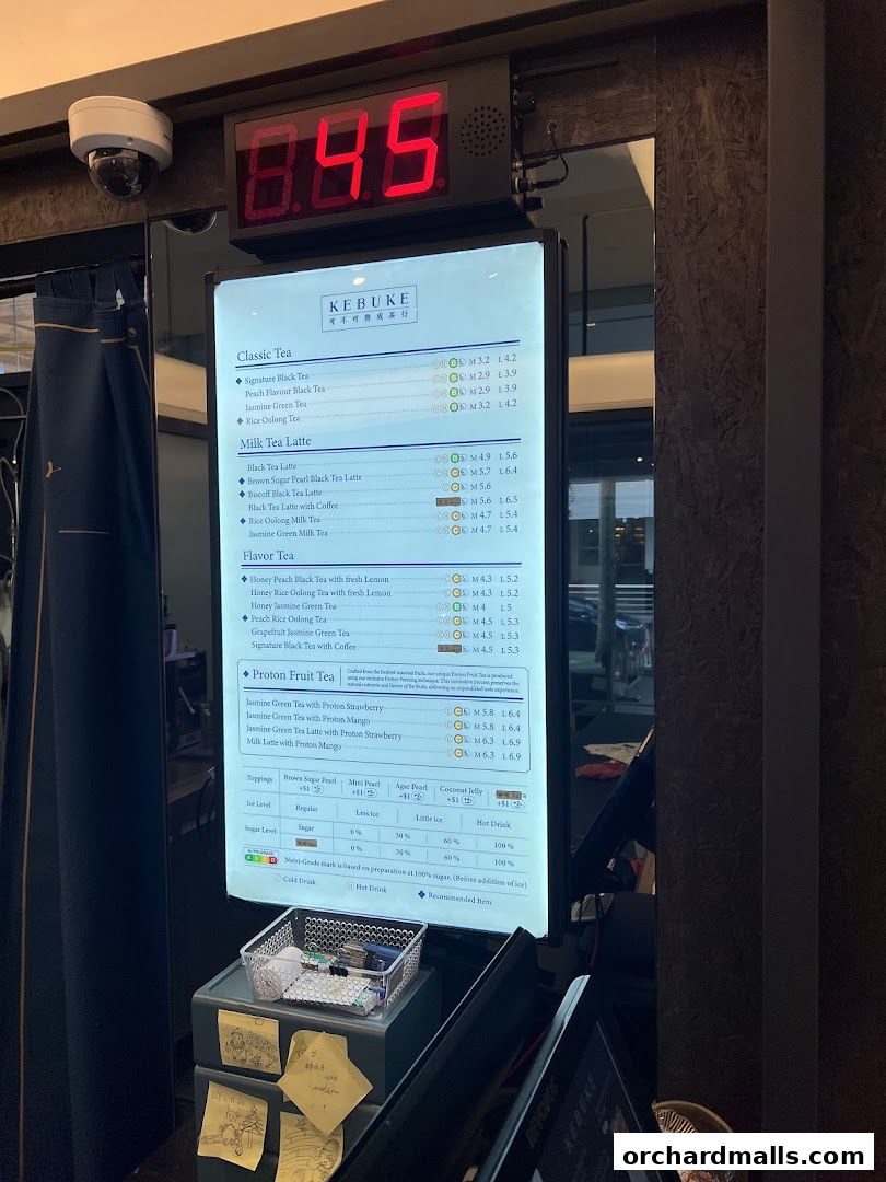 Menu page for KEBUKE  Taste Orchard