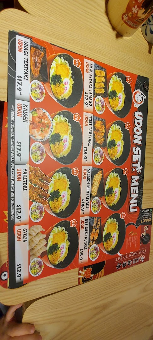 Menu page for Kei Kaisendon Wheelock Place