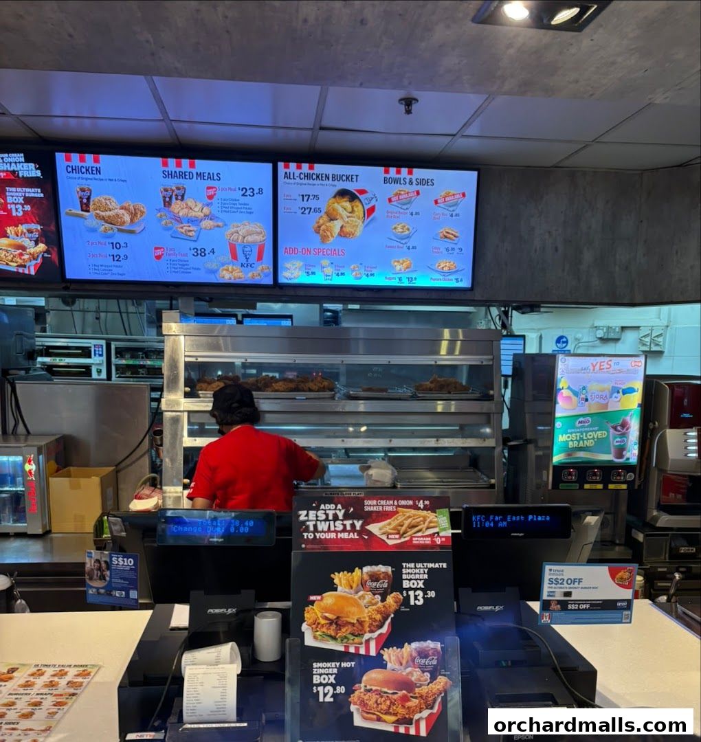 Menu page for KFC Far East Plaza