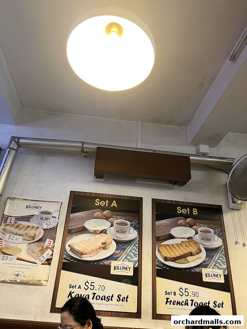 Menu page for Killiney Kopitiam - Lucky Plaza