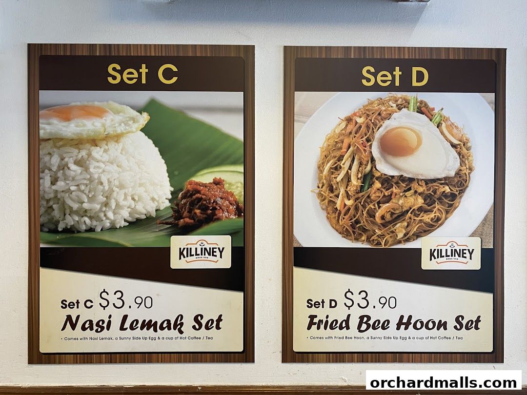 Menu page for Killiney Kopitiam - Lucky Plaza