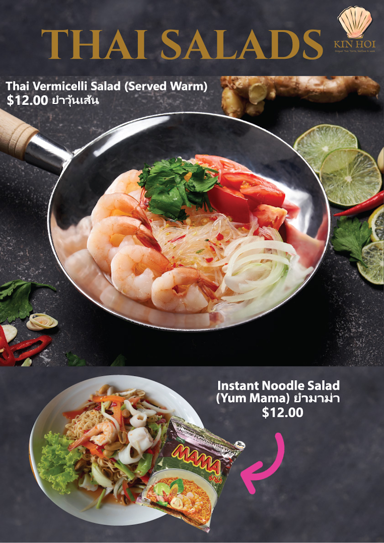 Menu page for Kin Hoi Orchard Towers Best Thai Food  More