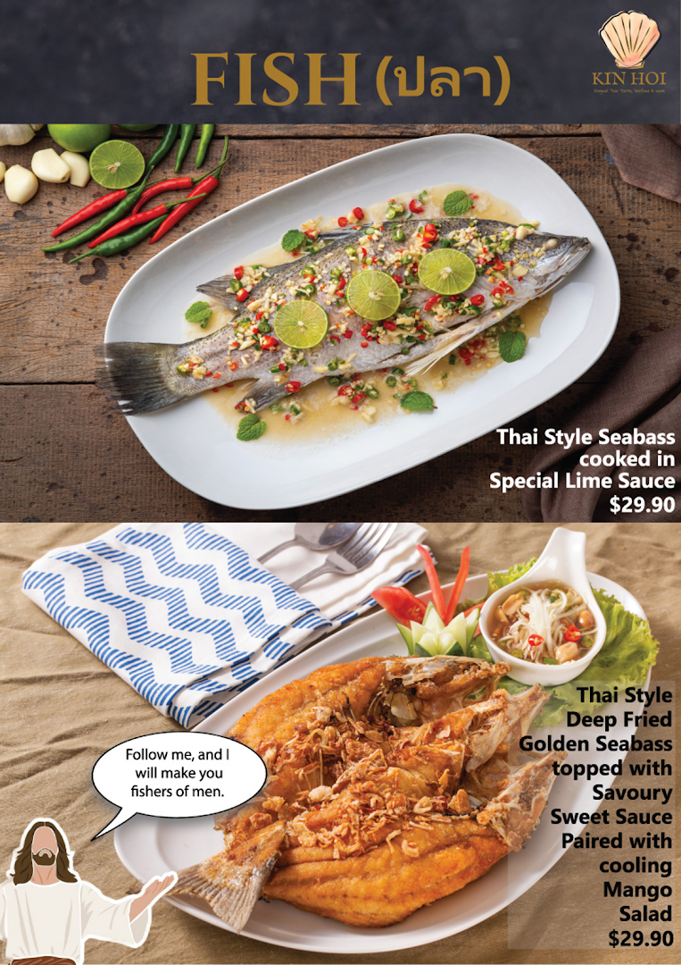 Menu page for Kin Hoi Orchard Towers Best Thai Food  More