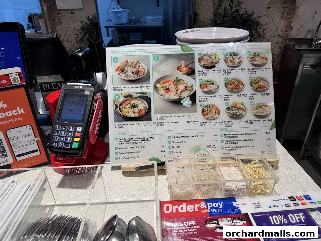 Menu page for King Grouper Fish Soup