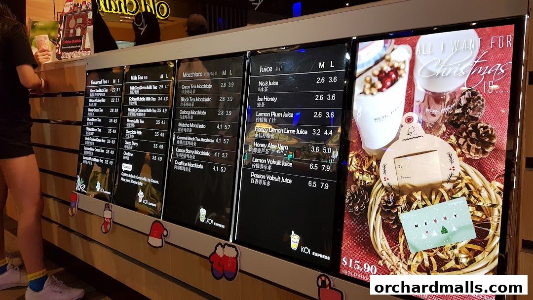 Menu page for KOI Thé Express 313Somerset