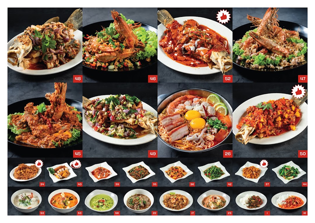 Menu page for Korat Thai Cafe