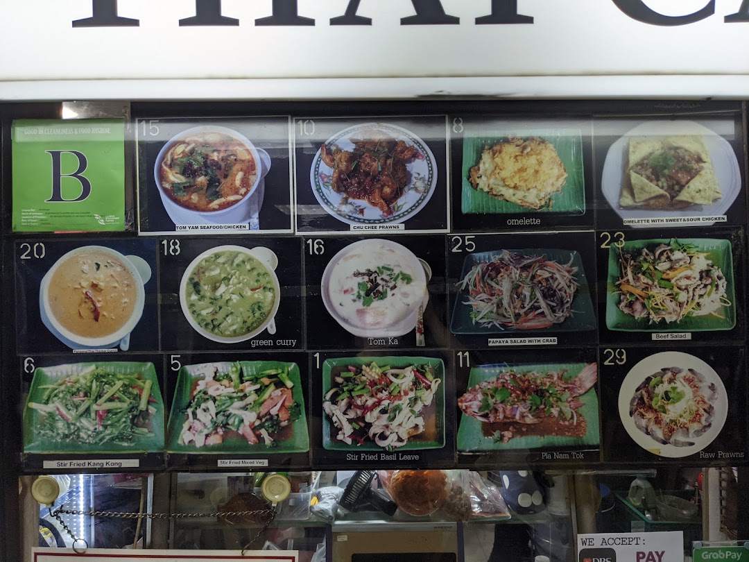 Menu page for Korat Thai Cafe