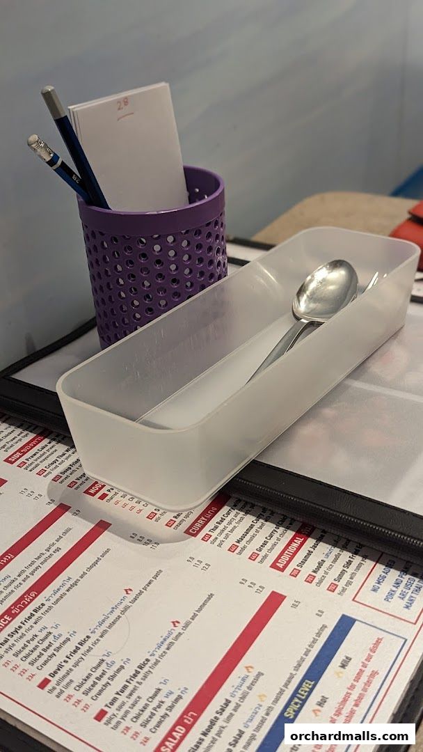 Menu page for Kra pow Thai Restaurant