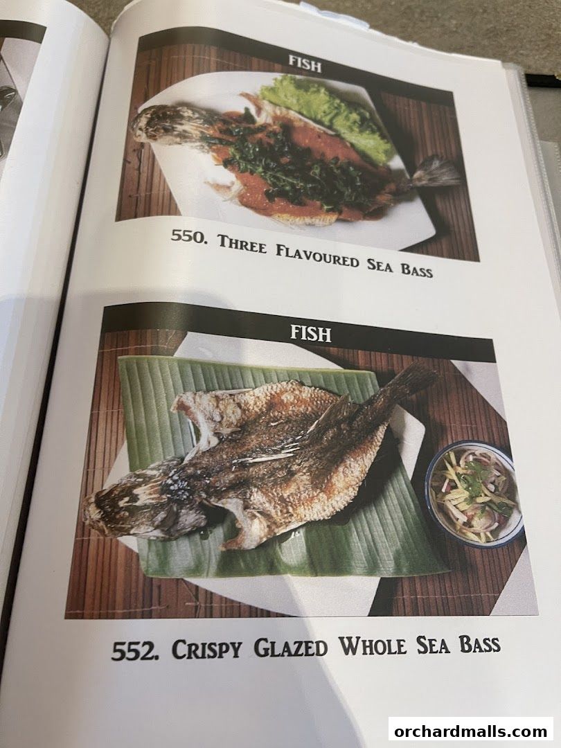 Menu page for Kra pow Thai Restaurant