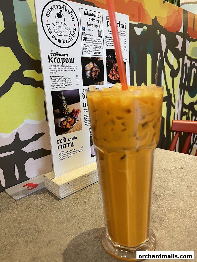 Menu page for Kra pow Thai Restaurant